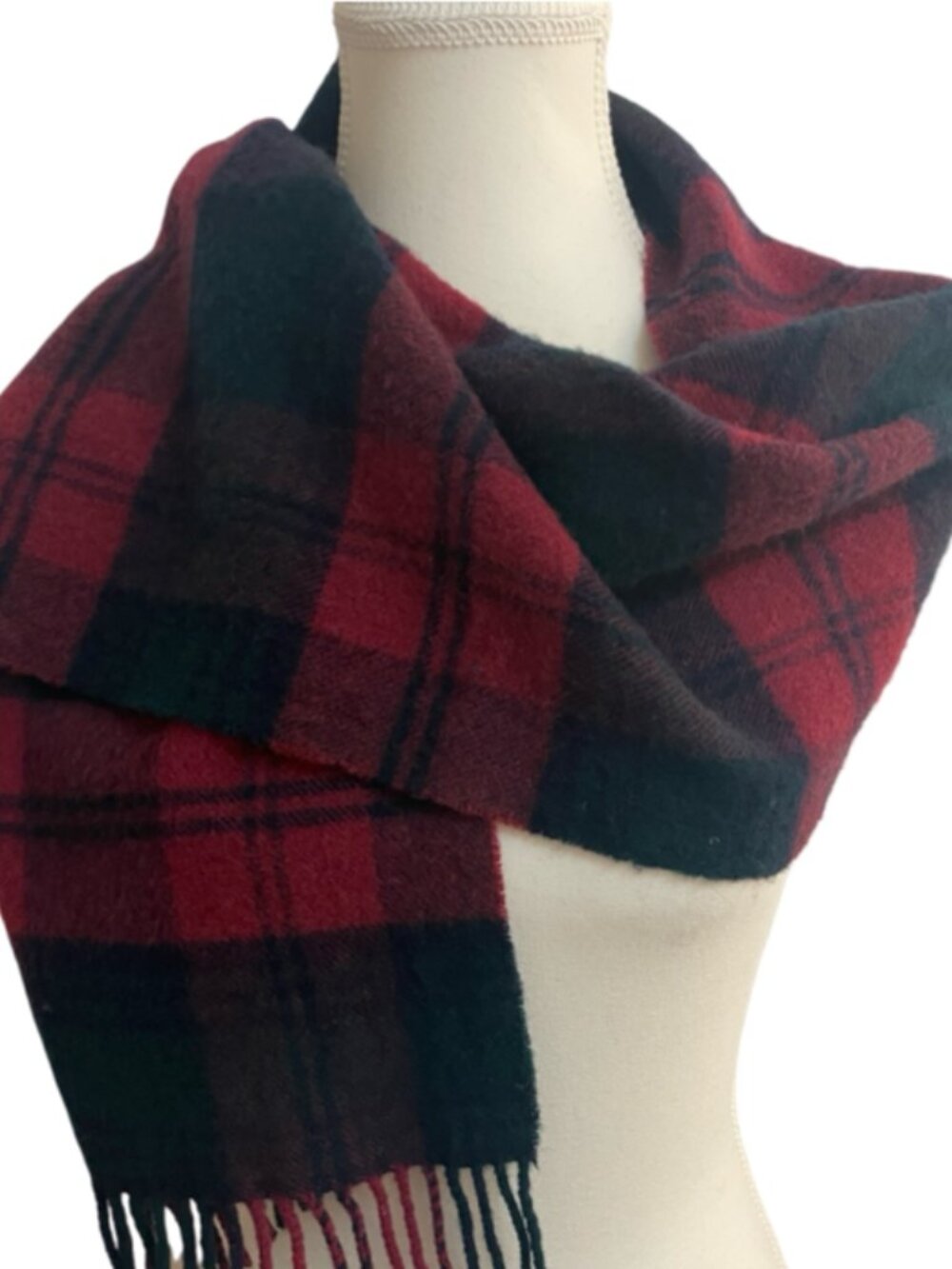 Scots Regal 100% Lambswool Tartan Plaid Scarf Scotland Red Green 11 x 52